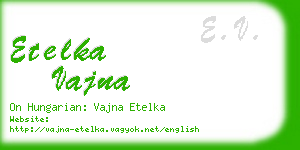 etelka vajna business card